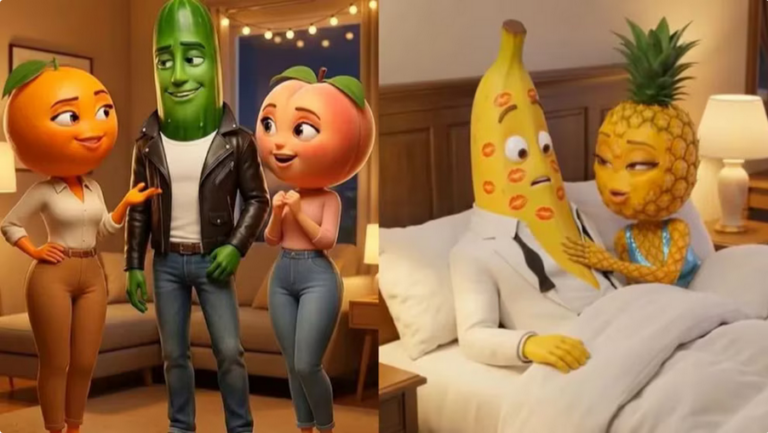 Así son las frutinovelas: telenovelas virales con frutas y AI