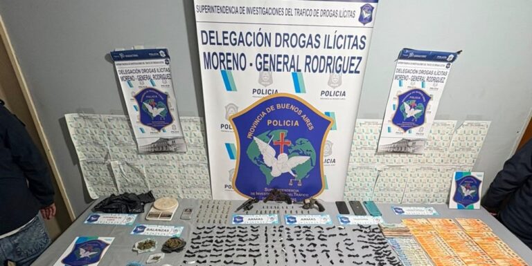 Desbarataron una banda de narcotraficantes en Moreno: los sorprendieron in fraganti